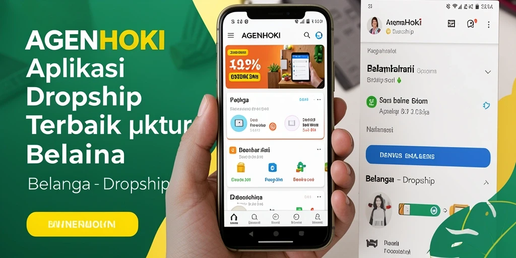 Antarmuka aplikasi AGENHOKI yang memudahkan proses dropship.