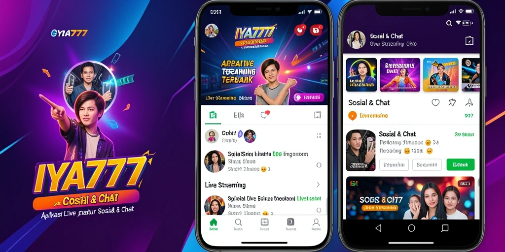 Tampilan antarmuka pengguna IYA777 saat melakukan Live Streaming.