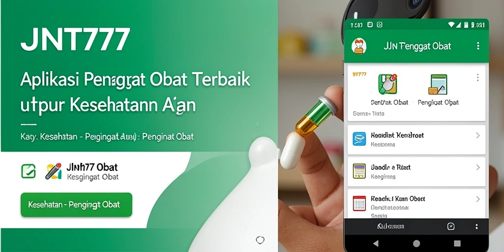 Antarmuka pengguna JNT777 untuk pengingat obat yang efisien.