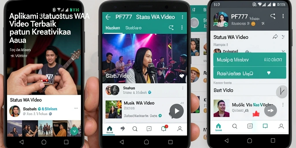 Antarmuka PF777 untuk pengeditan Status WA Video yang menarik dan mudah digunakan.
