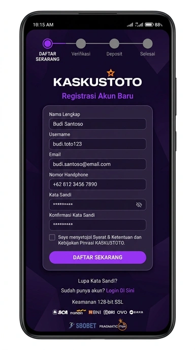 Cara Mudah Daftar Akun Kaskustoto untuk Pengguna Android
