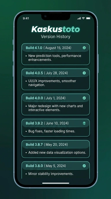 Riwayat Versi Kaskustoto untuk Pengguna Android